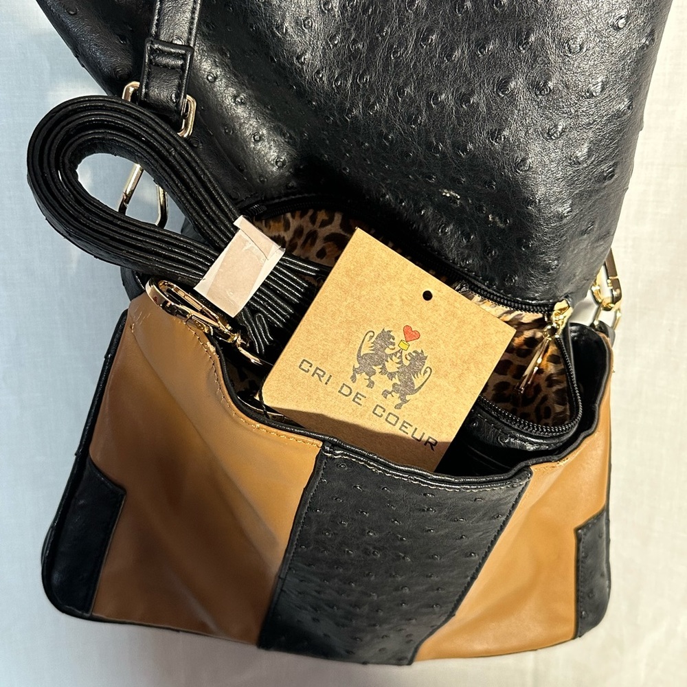 Black Leather Cri De Coeur Bag